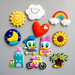 Creative Cartoon Sun Rainbow Soft Glue Refrigerator Magnetic Sticker Early Education Sticker Magnet Refrigerator Children Soft Magnetic Sticker
