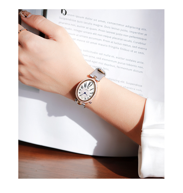 Stile di design, temperamento alla moda, quadrante a forma di goccia, lusso leggero, orologio da donna alla moda con diamanti intarsiati, orologio da donna al quarzo impermeabile_voghion.com