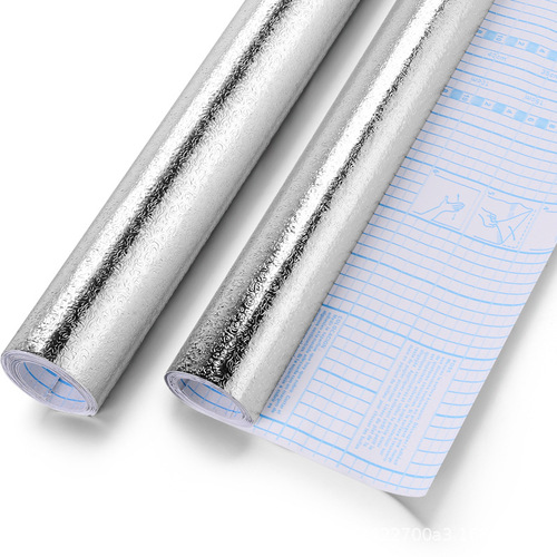 Self-adhesive wallpaper back film Orange Peel Crystal Steel Door Film back film PET kitchen renovation waterproof aluminum foil square back oil-proof sticker