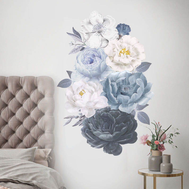 Fashion New Watercolor Wealthy Flower Wall Stickers display picture 3