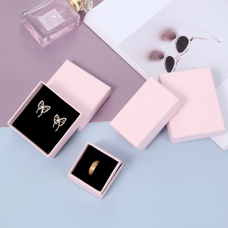 12g Weight Jewelry Boxes Classification 1 Piece Fashion Solid Color Paper Jewelry Boxes
