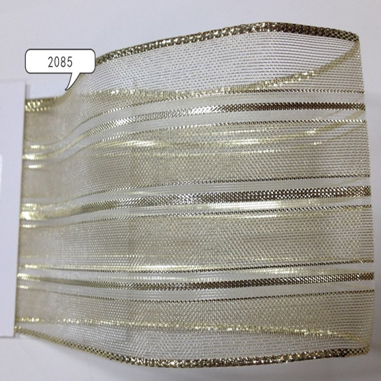 63MM跨境新款铁丝边新年圣诞织带 礼品鲜花礼盒糖果篮包装丝带