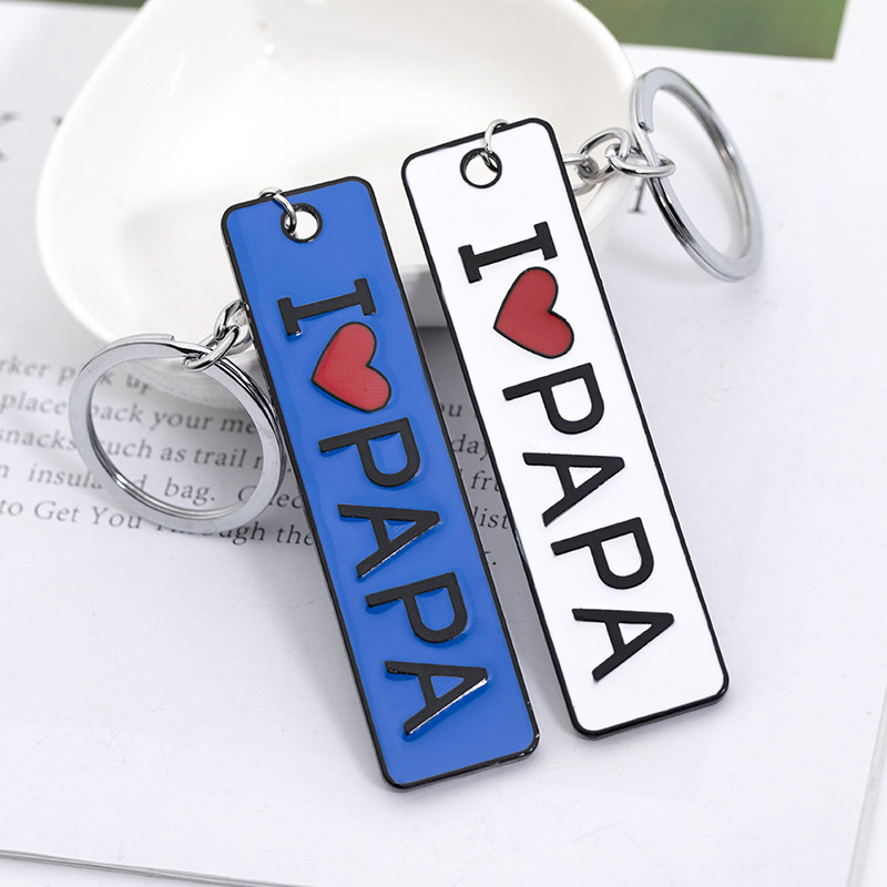 Double-sided Letter Long-shaped Keychain display picture 9