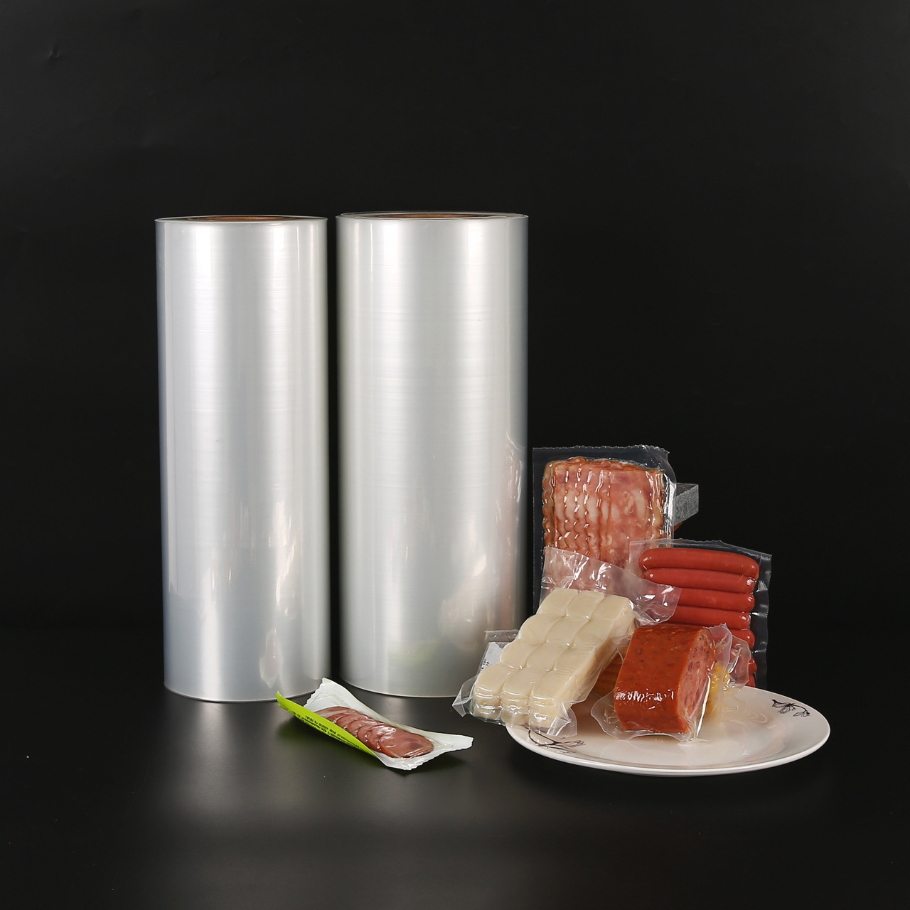 厂家批发七层共挤压纹膜食品真空纹路袋蒸煮拉伸膜