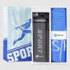 Street towel with glass, set, transport, souvenir, Birthday gift