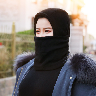 Cycling windproof hat mask for men and women battery bike riding face protection hood winter skiing warm cold protection mask