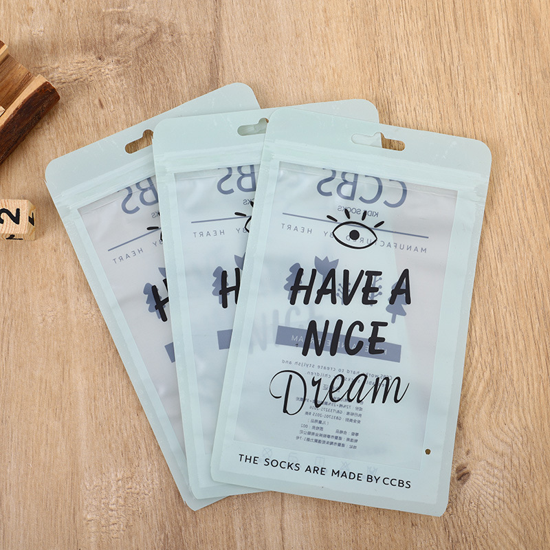 现货塑料透明挂钩袋自封拉链袋休闲零食包装袋收纳密封袋可批发