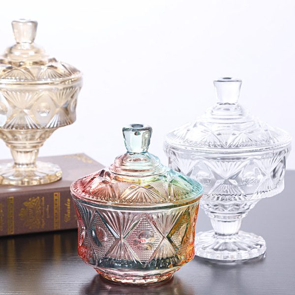 European -style luxury crystal glass sugar tank storage jewelry…