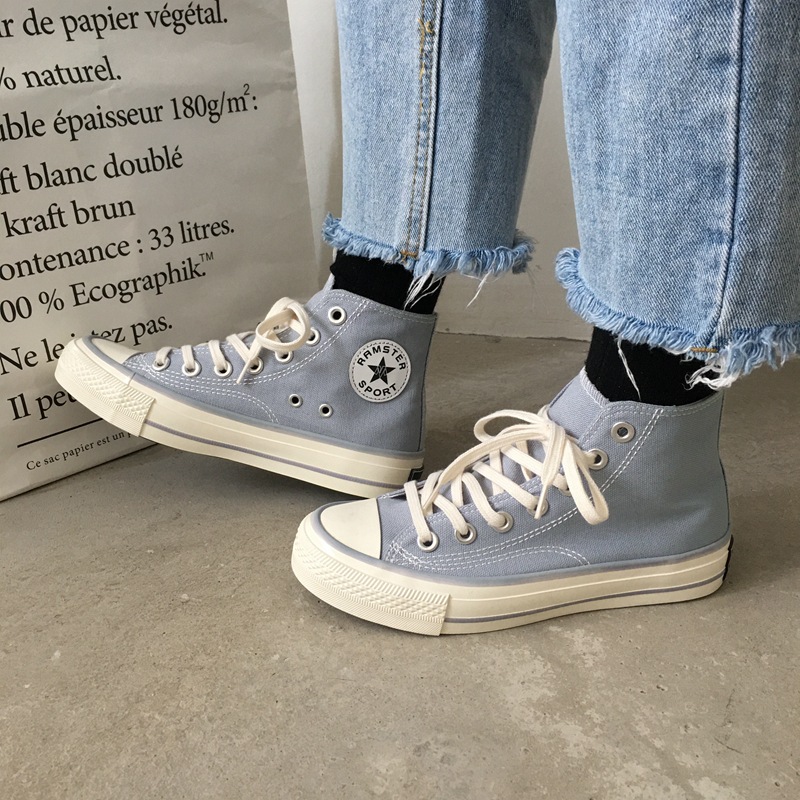 Vilenjasto ružičaste visoke platnene cipele za žene iz 1970-ih, korejska verzija, ULZANG studentske svestrane visoke cipele za boarding_voghion.com