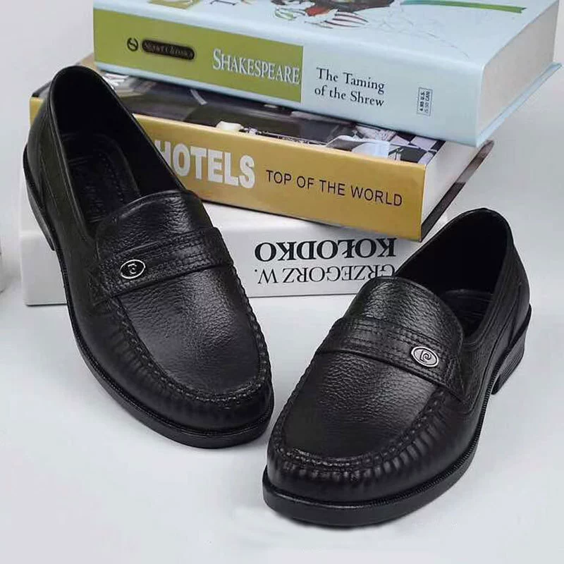 Мужские водонепроницаемые и маслостойкие резиновые сапоги из искусственной кожи для работников охраны труда и обувь для поваров и автомойщиков