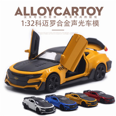 1:32 Chevrolet Camaro sports car alloy car model three-door new sound and light Bumblebee car model hot sale