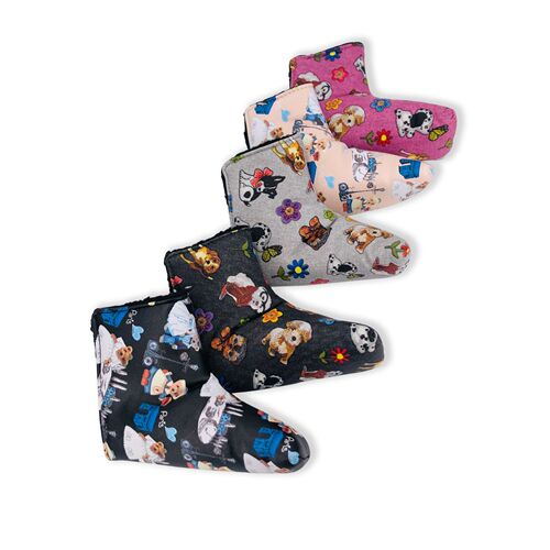 Cross-border hot-selling PU golf club cover, colorful waterproof foot-shaped straight putter cover, dropshipping from the source factory