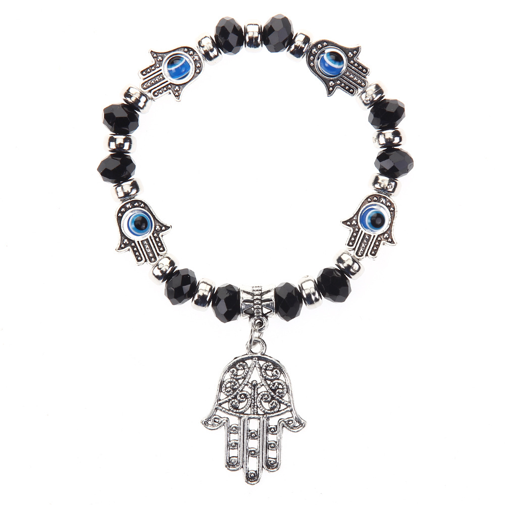 Holiday Occasion Alloy, Glass Material Palm Pattern Fashion Palm Alloy Glass Plating Unisex Bracelets 1 Piece