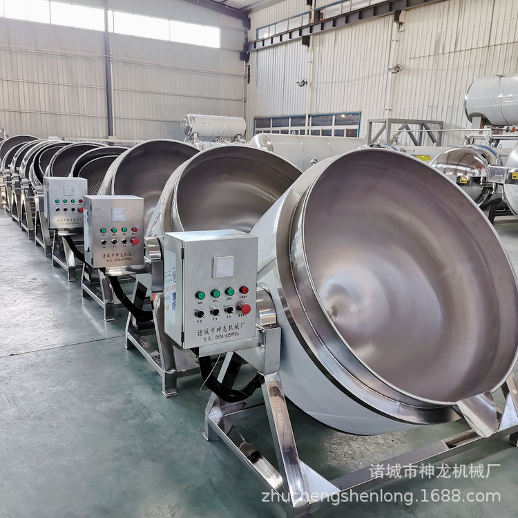 电导加热夹层锅产量100-700升厂家直发食品级不锈钢夹层锅设备
