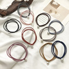 Hair rope from pearl for adults, cute elastic hair accessory, Korean style, simple and elegant design