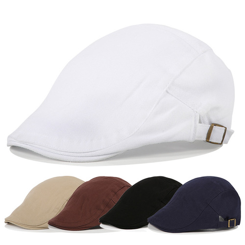 Beanie Men Summer Korean Style Duckbill Cap Women Outdoor Simple Versatile Casual Forward Cap Japanese Retro Artist Hat