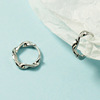 Wavy fashionable small earrings with pigtail, simple and elegant design