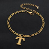 Brand accessory, universal pendant with letters, ankle bracelet, European style, wholesale