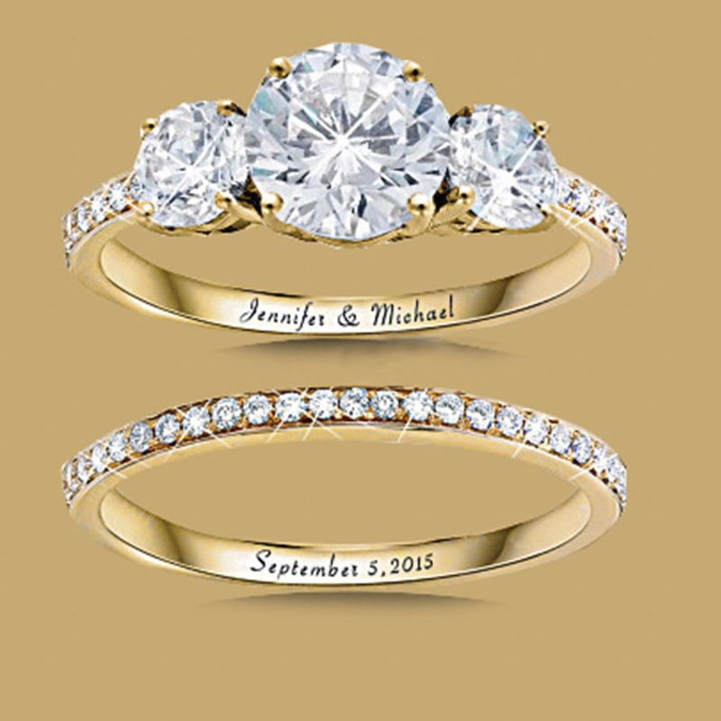golden elegant set handmade with zircon