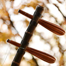 厂家供应紫竹京胡 民族乐器 拉弦类手工提琴演奏型制黑檀