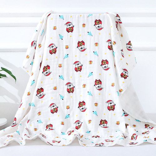 Category A 90*90cm baby blanket cotton gauze bath towel six-layer infant newborn baby quilt floor stall supply