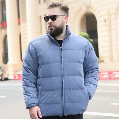 man Large The fat Add fertilizer enlarge Fat Stand collar Removable Hat One piece On behalf of group customized Down Jackets