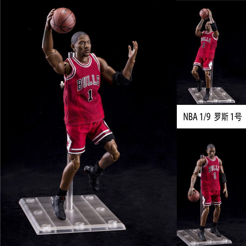 nba篮球手办nba球星手办1 9可动人偶1号罗斯手办模型公仔摆件-阿里巴巴