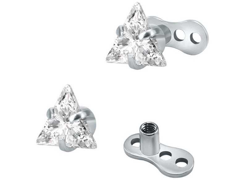 Labret piercing jewelry detail image