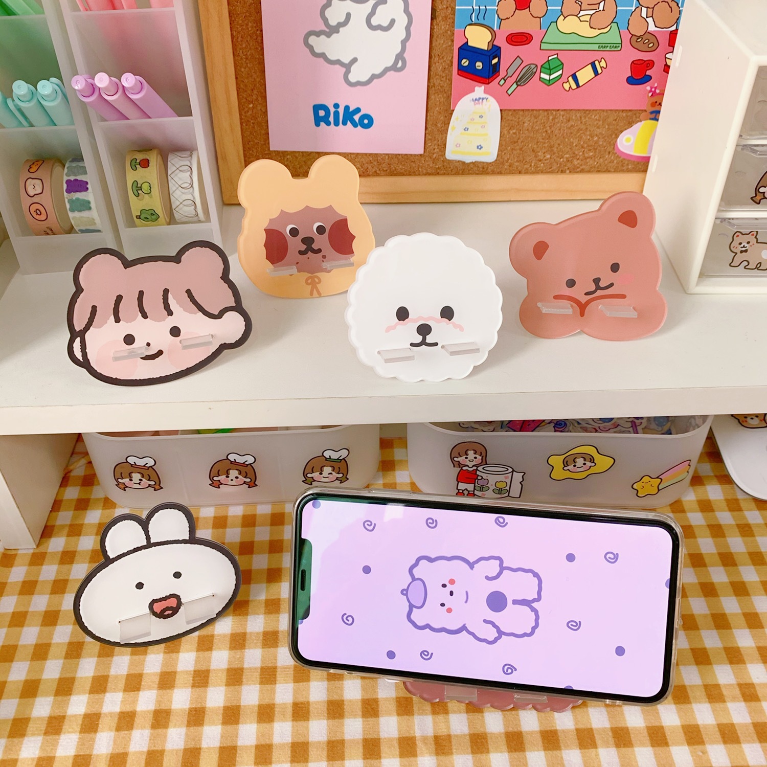 Cute Cartoon Mini Phone Holder display picture 11