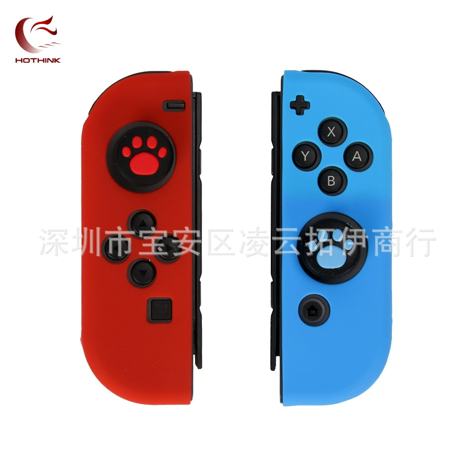 Силиконовый чехол-рукоятка для Nintendo Switch, защитный чехол рукояти NS, зеленый/желтый оттенок