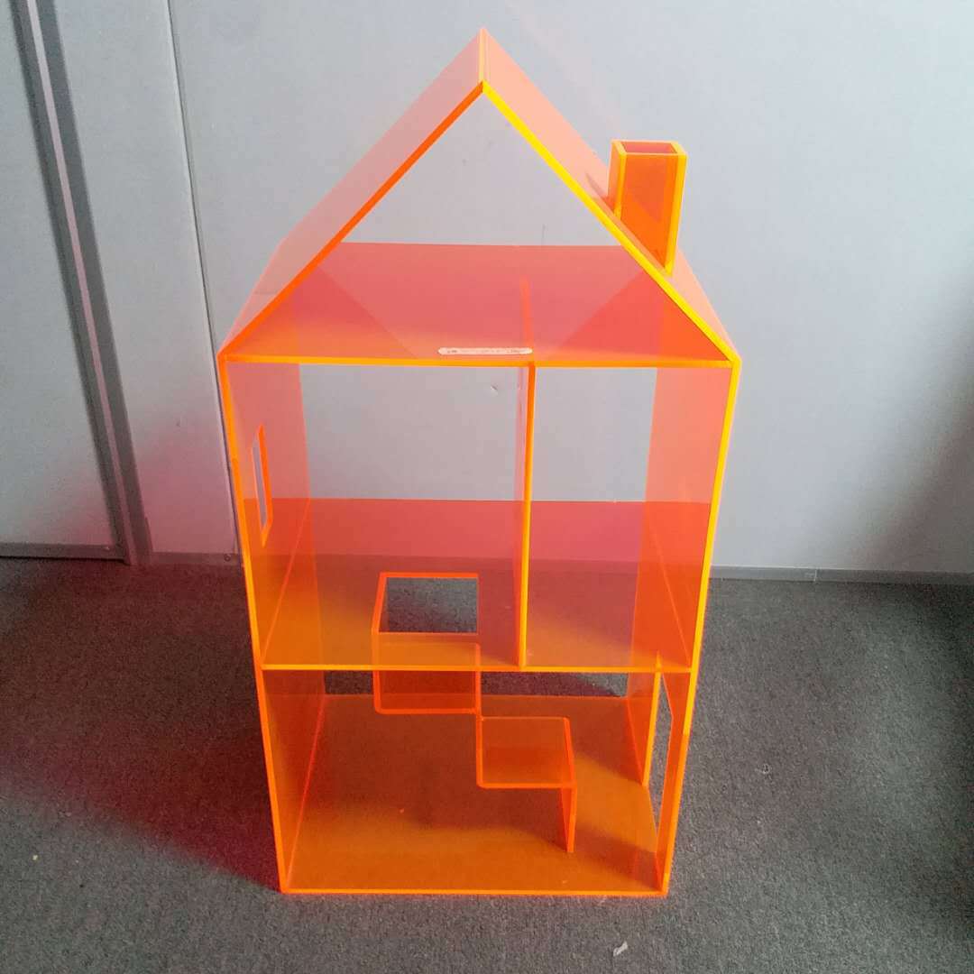 厂家直销5mm荧光红亚克力展示架 商场货物展示 陈列架尺寸宇明