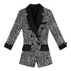 Zhili Suit Jacket Women short fall 2020 new small seven point sleeve waist slim skirt leopard print suit
