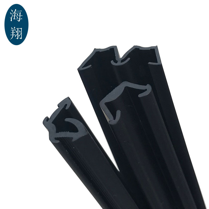 单U型电动汽车车窗玻璃滑槽密封条 植绒U型升降玻璃密封条
