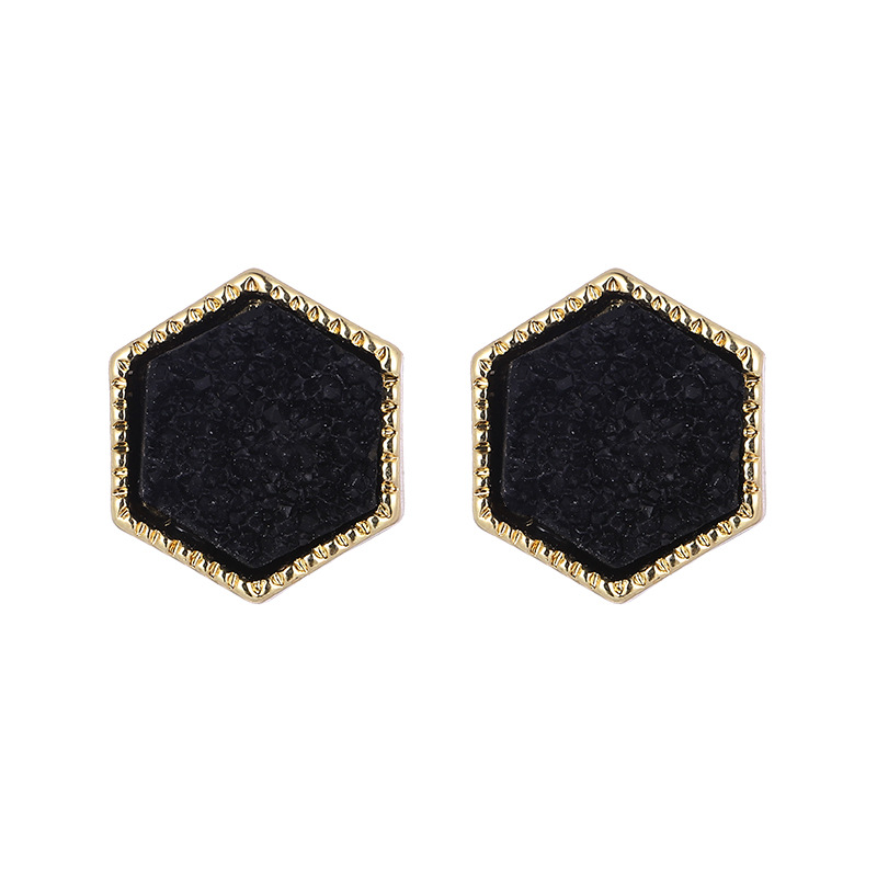 1 Pair Simple Style Rhombus Alloy Plating Women's Ear Studs display picture 6