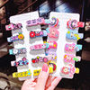 Children's hairgrip, set, cartoon hairpins, Korean style, no hair damage