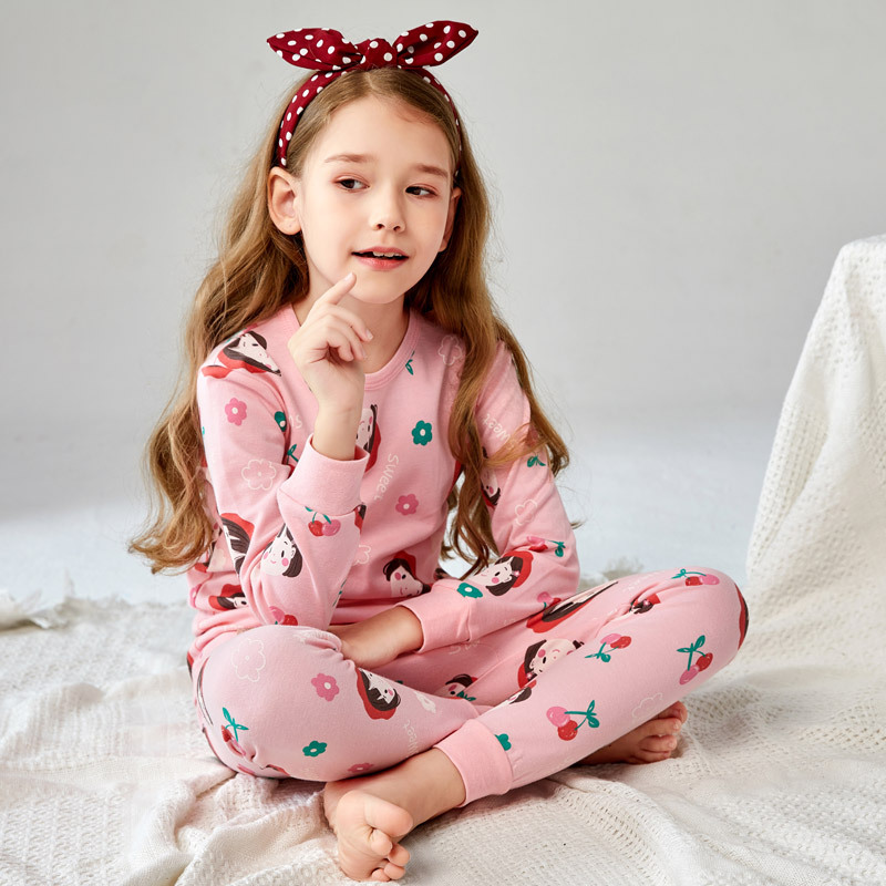 童裝春秋小孩保暖男童女童秋衣秋褲兒童內衣套裝純棉寶寶睡衣全棉