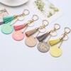 Genuine keychain with tassels for mother's day, pendant with letters, Korean style, Birthday gift, internet celebrity