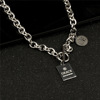 Necklace hip-hop style, pendant with letters stainless steel, European style, internet celebrity