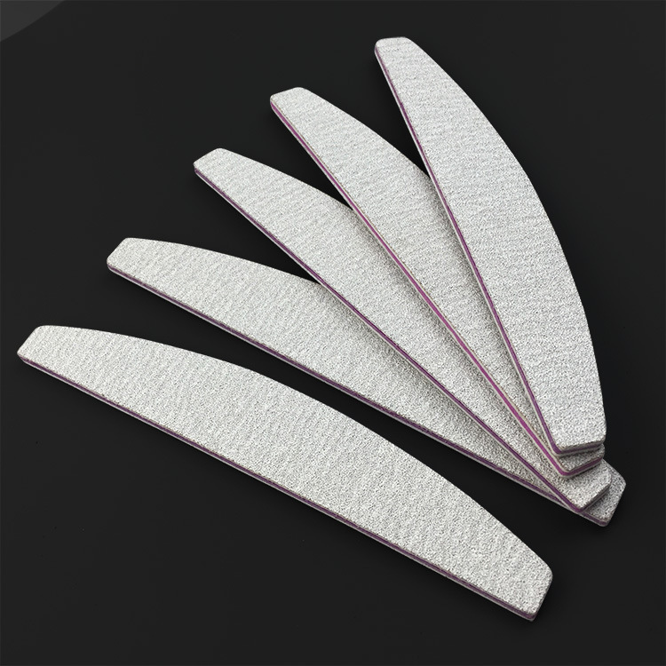 Cross -border hot sale half moon -shaped gray nails louctic…