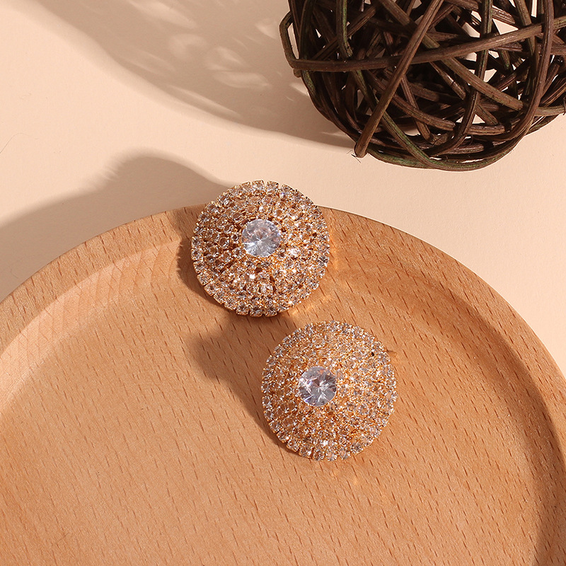 12g Weight Earrings, Ear Studs Classification Women'S Gender INS Style Style Gold, Silver Color Fashion Earrings For Women Enquisite Micro-studded Earrings Light Niche Earrings For Women Wholesale Nihaojewelry 3