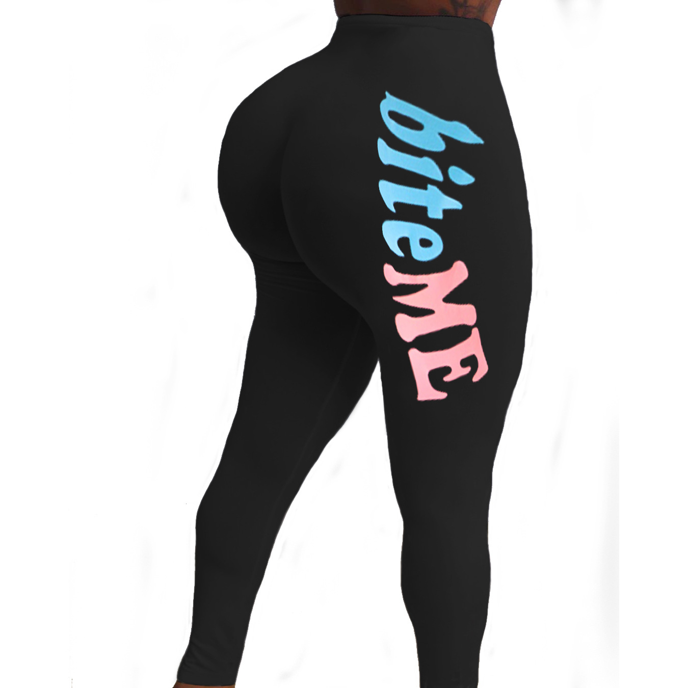 D9323 Amazon hot selling European and American women's sexy women's tights alphabet printed pants Yoga Pants