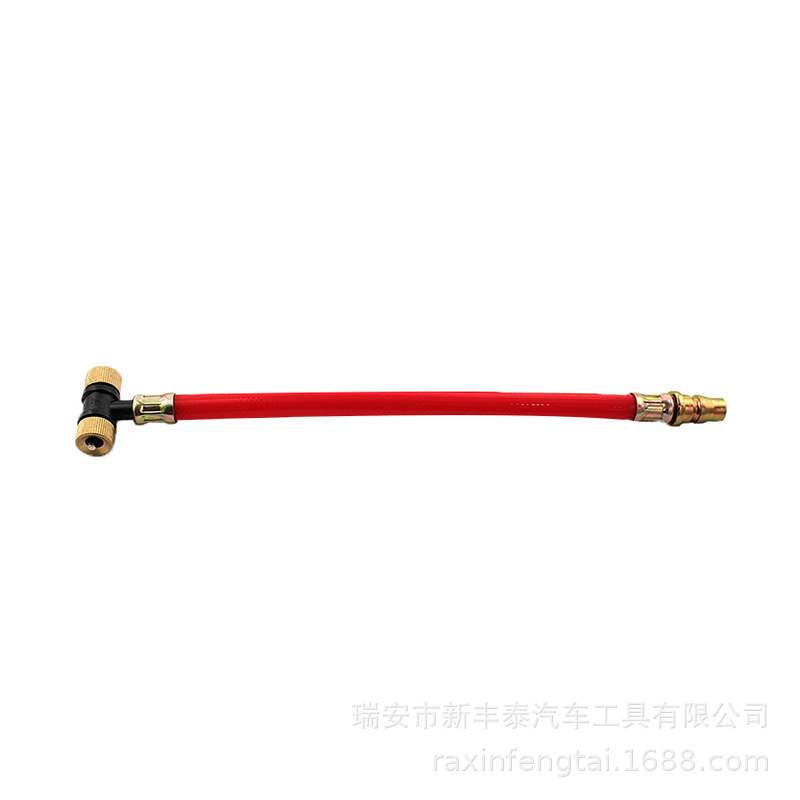 轮胎充气咀 T型软管打气咀 双头锌合金头铜螺母 轮胎充气阀打气嘴