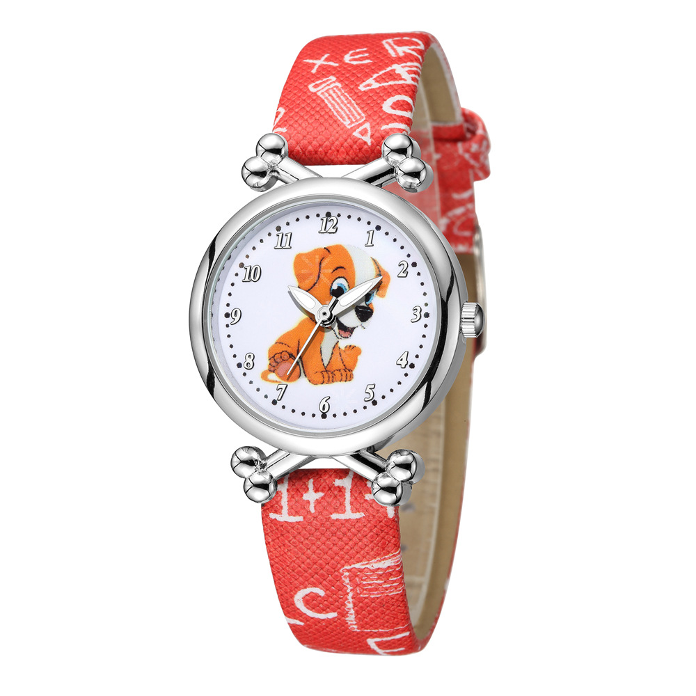 Cute puppy pet pattern quartz watch digital face childrens belt watch wholesalepicture6