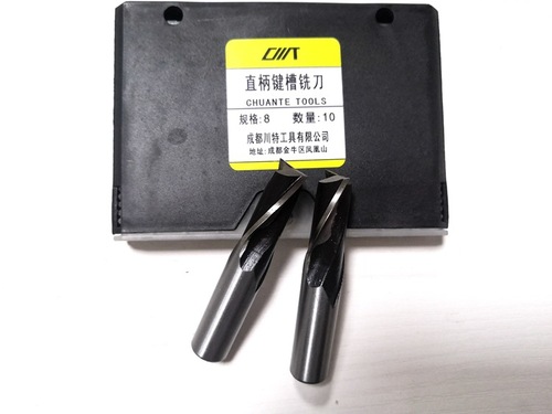 Tapered shank keyway end mill 2 teeth high speed steel slotting end mill 2 edge stainless steel keyway end mill cutter 3-20