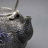 Pure handmade silver pot kettle boutique relief carving 錾