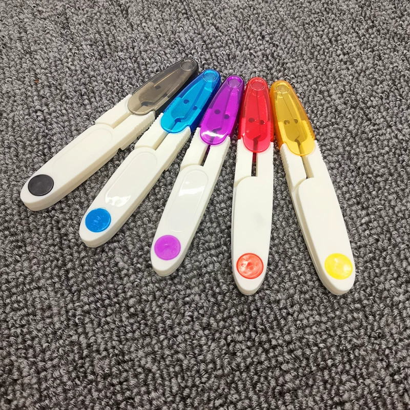 Цветные прозрачные ножницы с крышкой эластичные ножницы трудосберегающие ножницы ниточные ножницы Пружинные ножницы для пряжи