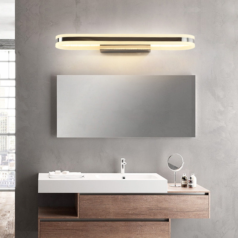 Mirror Light TOILET led Punch holes Stainless steel Toilet lamp Bathroom cabinet Dressers Mirror cabinet Mirror lights