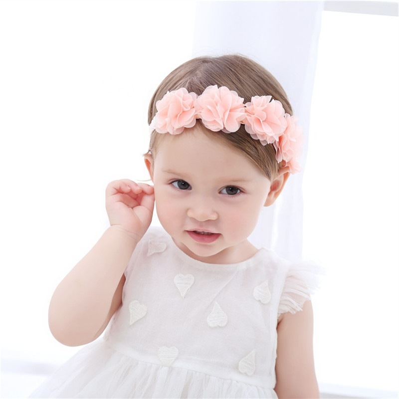 new pattern Korean Edition children Chiffon Hair band Infants Lace lace baby Flower Headband Hair Ornaments