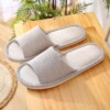 Four seasons linen cotton slippers Female home room, floor anti -slip male EVA home use couple pastoral manufacturer quietness