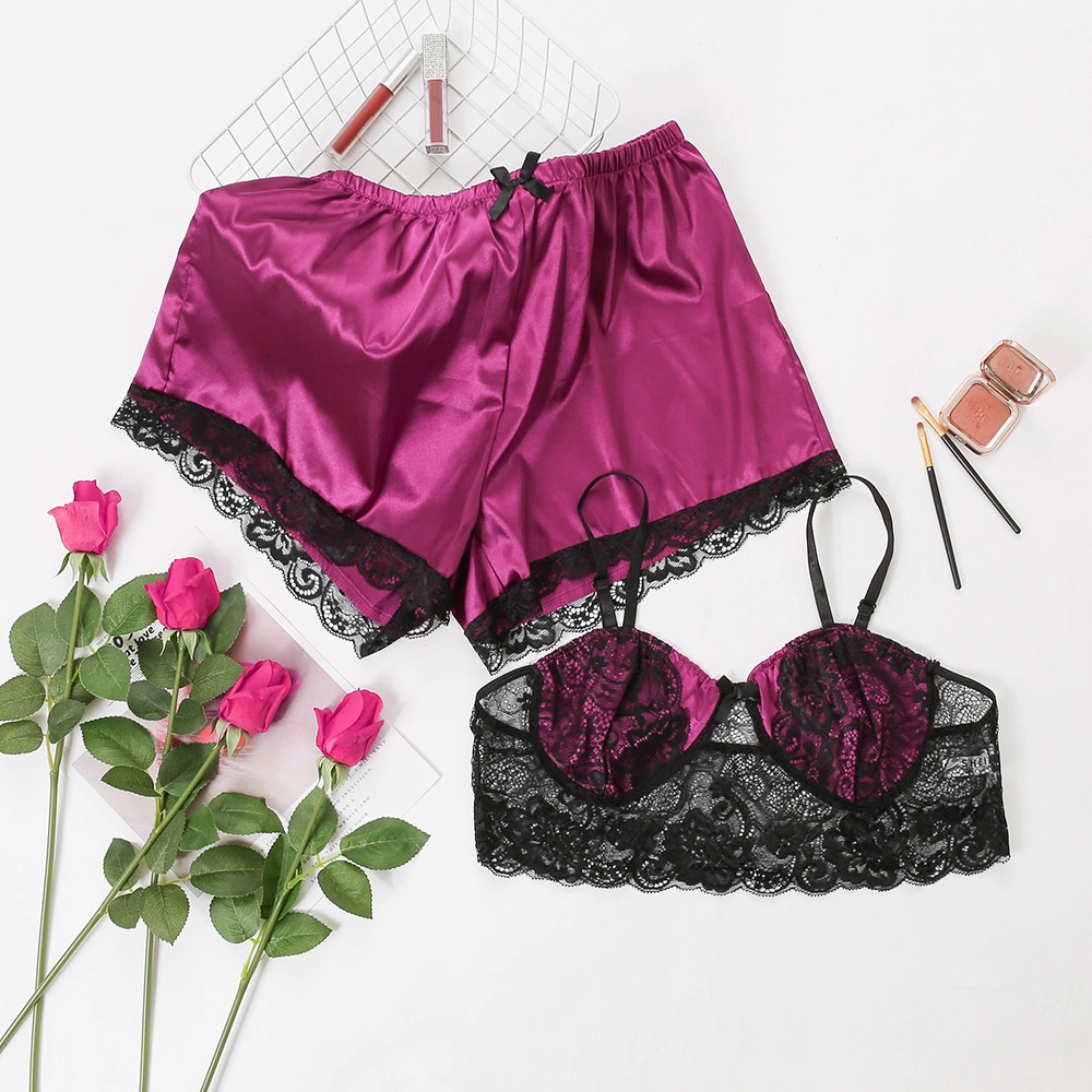 Plus Size Lingerie Wholesale Women Lace Stitching Sexy SS191188